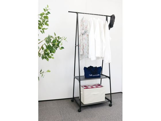 トレードワン シンプルフリーラック 2段 ブラック 30693 1台(ご注文単位1台)【直送品】