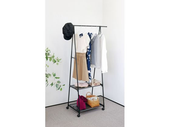 トレードワン シンプルフリーラック 2段 ブラック 30693 1台(ご注文単位1台)【直送品】