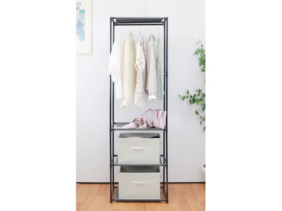 トレードワン シンプルフリーラック 3段 ブラック 30694 1台(ご注文単位1台)【直送品】