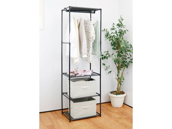 トレードワン シンプルフリーラック 3段 ブラック 30694 1台(ご注文単位1台)【直送品】