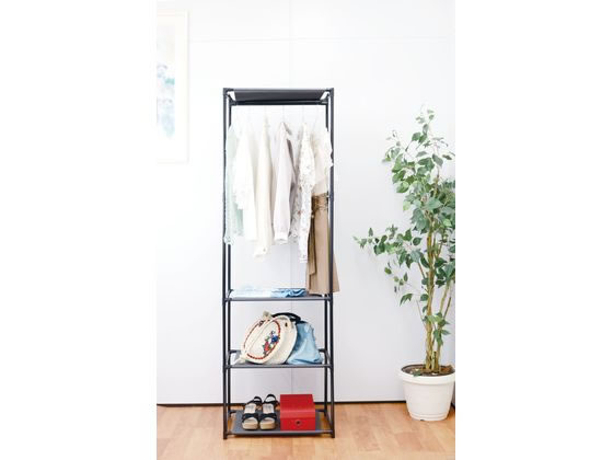 トレードワン シンプルフリーラック 3段 ブラック 30694 1台(ご注文単位1台)【直送品】