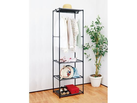 トレードワン シンプルフリーラック 3段 ブラック 30694 1台(ご注文単位1台)【直送品】