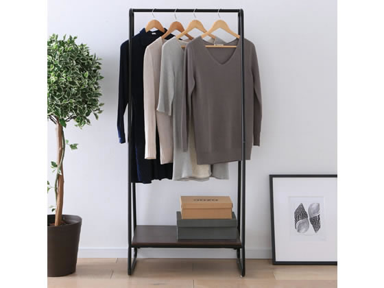 アイリスオーヤマ スタイルハンガー2WAYタイプ プレミアム ボード1枚付 ブラック 1台(ご注文単位1台)【直送品】