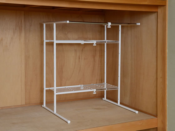 YAMAZEN 押入れハンガーラック OSM-2T-OW 1台(ご注文単位1台)【直送品】
