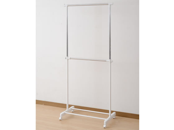 YAMAZEN 2段ハンガーラック BH-2SR-OW 1台(ご注文単位1台)【直送品】