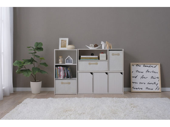 アイリスオーヤマ モジュールボックス扉付 オフホワイト MDB-3D 1台（ご注文単位1台)【直送品】