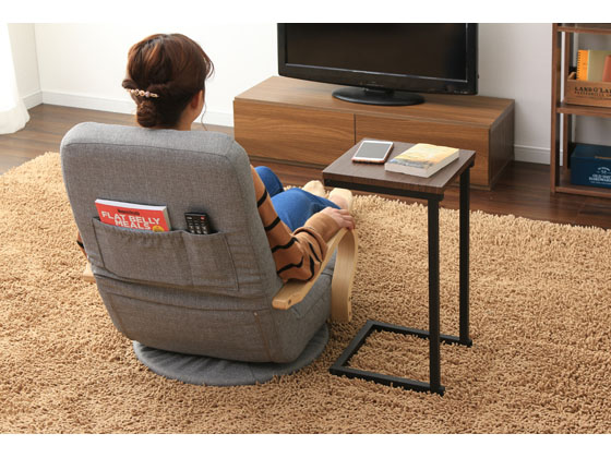 アイリスオーヤマ サイドテーブル 幅290 ブラウンオーク/ブラック SDT-29 1台(ご注文単位1台)【直送品】