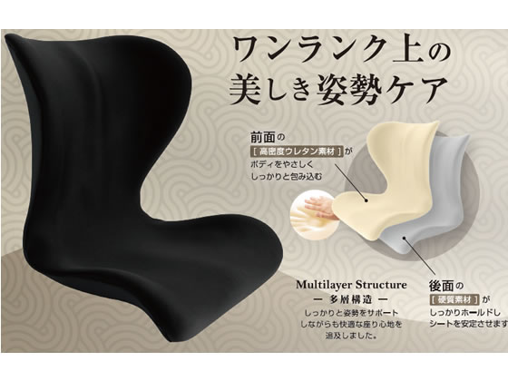 トレードワン SWANRU ボディサポートシート ハイエンド ブラック 60135 1個(ご注文単位1個)【直送品】