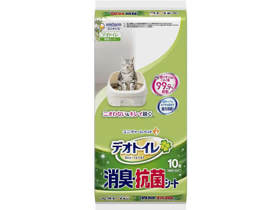 ユニ・チャーム 1週間消臭・抗菌デオトイレ取替 消臭・抗菌シート 10枚 1袋(ご注文単位1袋)【直送品】