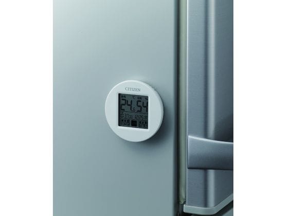 シチズン 高精度 温湿度計 白 φ65*13 8RD208-A03 1個(ご注文単位1個)【直送品】