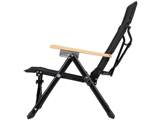 キャプテンスタッグ CSブラックラベル ロースタイルコンフォートチェア リクライニング付 1脚(ご注文単位1脚)【直送品】