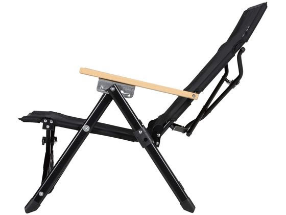 キャプテンスタッグ CSブラックラベル ロースタイルコンフォートチェア リクライニング付 1脚(ご注文単位1脚)【直送品】