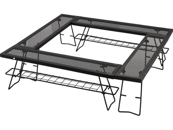 アイリスオーヤマ 焚き火テーブル ブラック TKB-TB98-BK 1台（ご注文単位1台)【直送品】