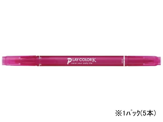 トンボ鉛筆 プレイカラーK フューシャピンク 5本 WS-PK80 1パック（ご注文単位1パック）【直送品】