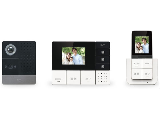 朝日電器 ワイヤレステレビドアホン モニター&ポータブル DHS-TMP2320 1セット(ご注文単位1セット)【直送品】