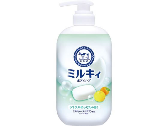 牛乳石鹸 ミルキィボディソープ シトラスせっけん ポンプ 500mL 1個(ご注文単位1個)【直送品】