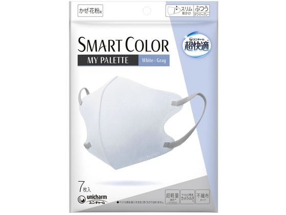 ユニ・チャーム 超快適 SMARTCOLOR マイパレット ホワイト ふつう 7枚 1袋(ご注文単位1袋)【直送品】