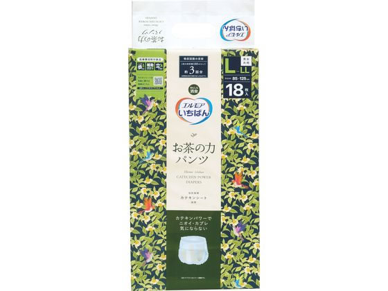 エルモア いちばんお茶の力パンツ L~LLサイズ 18枚 1パック(ご注文単位1パック)【直送品】