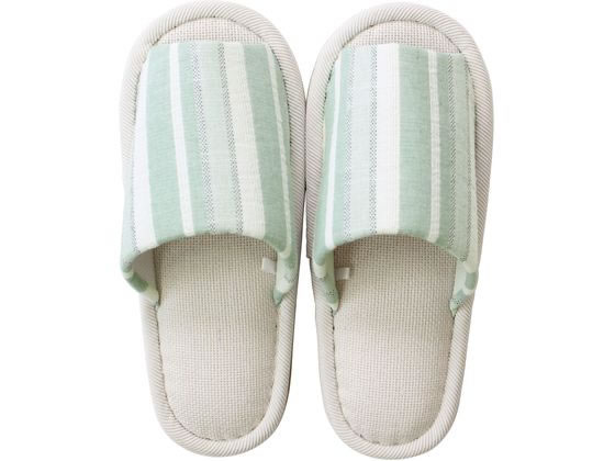 ストロング 洗える コットンライク スリッパ M グリーン 73-4-248-03 1足(ご注文単位1足)【直送品】