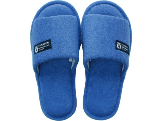 ストロング 洗濯機で洗える パイルスリッパ M ブルー 73-4-402-02 1足(ご注文単位1足)【直送品】