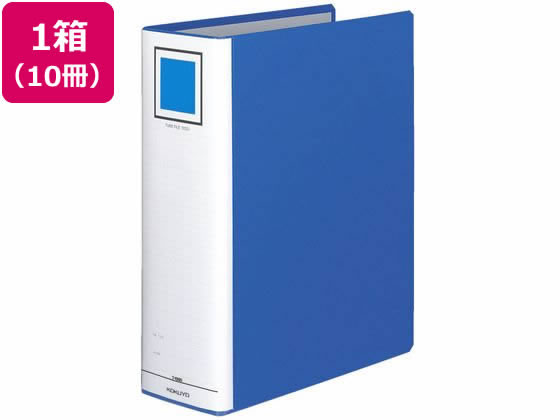 コクヨ チューブファイル(エコ)片開き A4タテとじ厚90mm 青 10冊 1箱(ご注文単位1箱)【直送品】