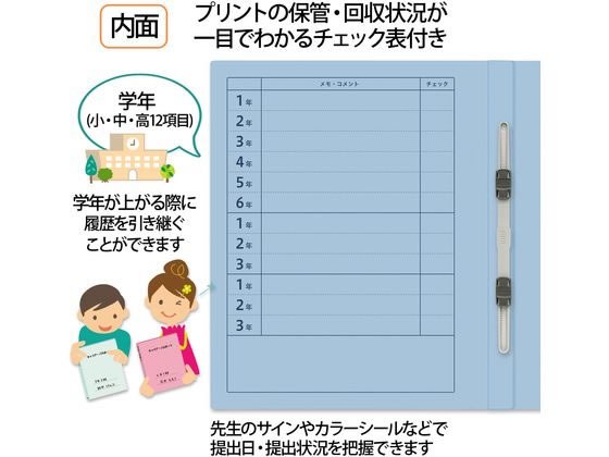 プラス キャリア・パスポート フラットファイル 児童生徒 ロイヤルブルー 1冊(ご注文単位1冊)【直送品】