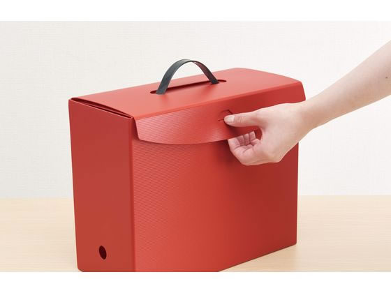 ライオン事務器 ボックスファイル テレネ BF-42T レッド 117-25 1冊(ご注文単位1冊)【直送品】