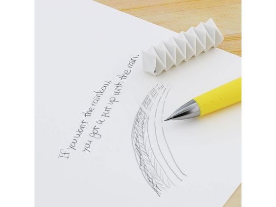 サンスター 多角消しゴム ジグザグ ホワイト S4216741 1個(ご注文単位1個)【直送品】