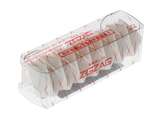 サンスター 多角消しゴム ジグザグ ホワイト S4216741 1個(ご注文単位1個)【直送品】