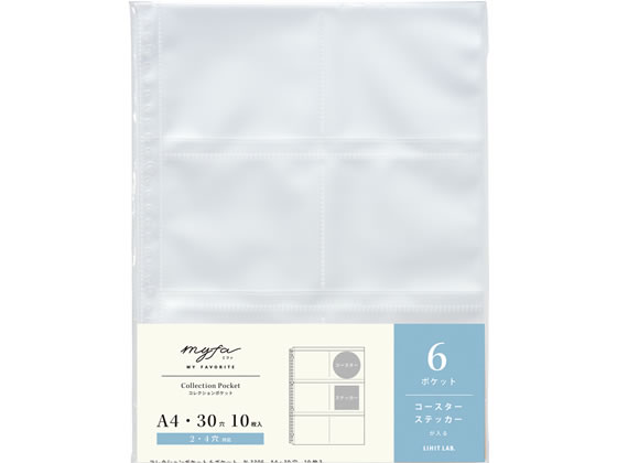 リヒトラブ myfa コレクションポケット 6ポケット 10枚 N-3305 1組(ご注文単位1組)【直送品】