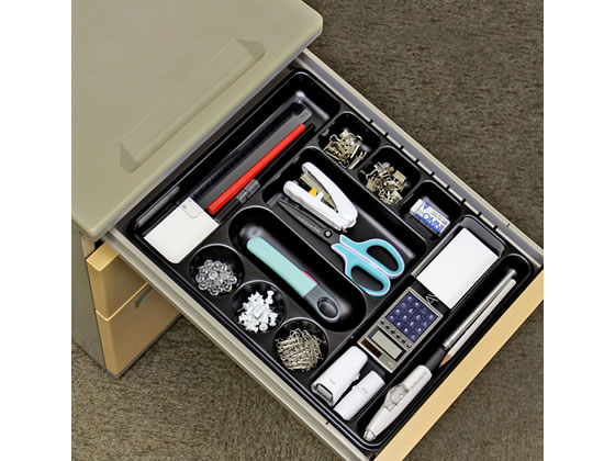 プラス デスクトレーL ブラック 63-809 1個(ご注文単位1個)【直送品】