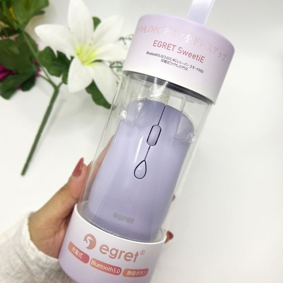 ビジネスハーモニー EGRET 充電式静音マウス SweetiE EM23-S1 1台(ご注文単位1台)【直送品】