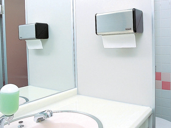 テラモト ステン製ペーパータオルホルダー 黒 OT-568-200-0 1個（ご注文単位1個）【直送品】