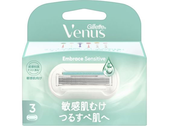 P&G ジレット ヴィーナス 敏感肌むけ 替刃 3個 1パック(ご注文単位1パック)【直送品】