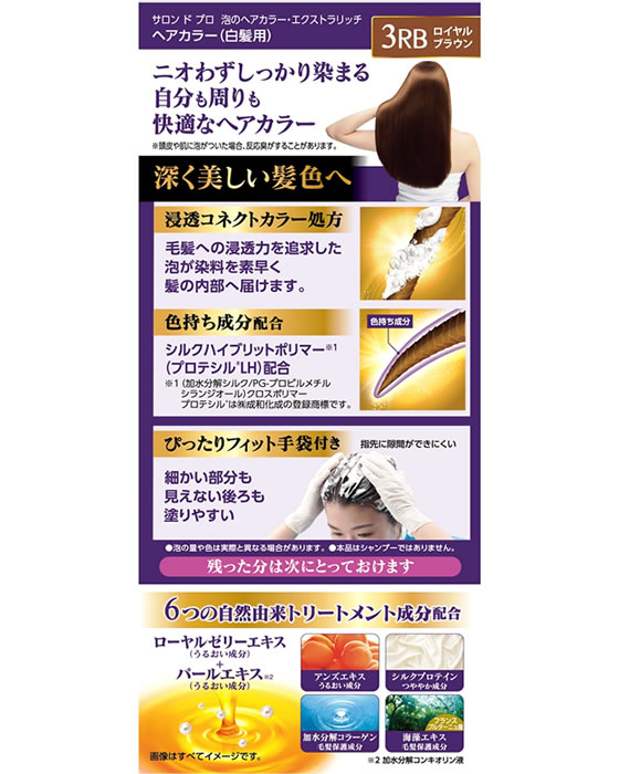 ダリヤ サロンドプロ 泡のヘアカラーEX(白髪用)3RB 1個（ご注文単位1個）【直送品】