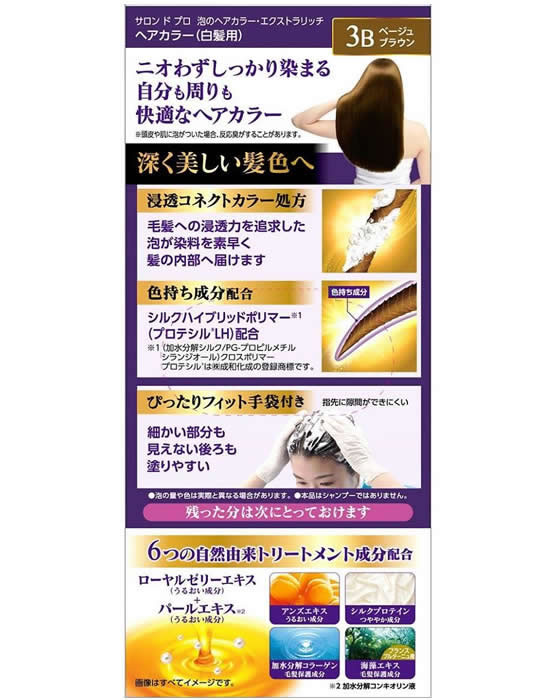 ダリヤ サロンドプロ 泡のヘアカラーEX(白髪用)3B 1個（ご注文単位1個）【直送品】