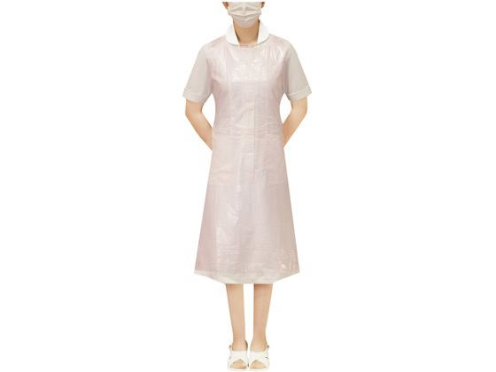 ファーストレイト PEエプロン優 ピンク 袖なし 50枚 FR-6676 1箱(ご注文単位1箱)【直送品】