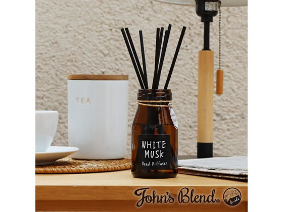 ノルコーポレーション John’sBlend リードディフューザー ホワイトムスク 1個(ご注文単位1個)【直送品】