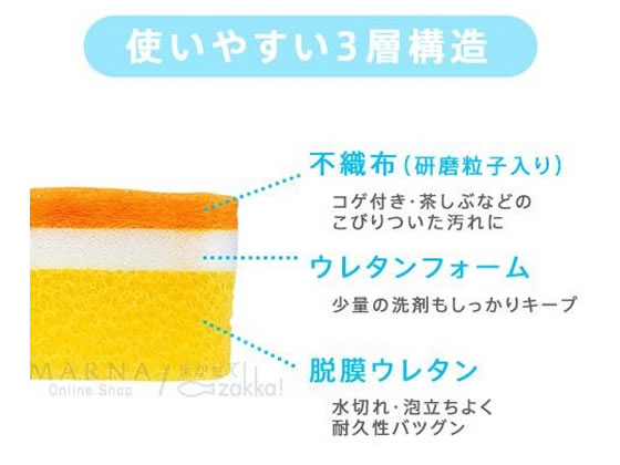 マーナ ペンギンスポンジ ディープピンク K266DP 1個（ご注文単位1個）【直送品】