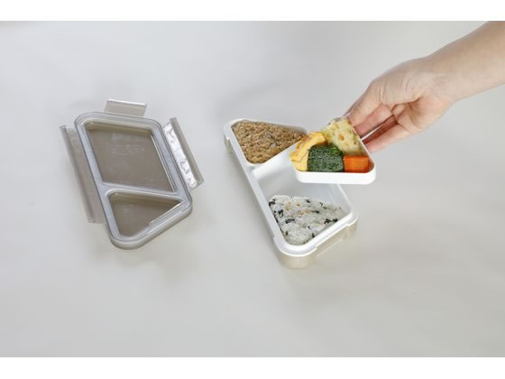 シービージャパン 薄型弁当箱 抗菌フードマン おにぎり グレー 1個（ご注文単位1個）【直送品】