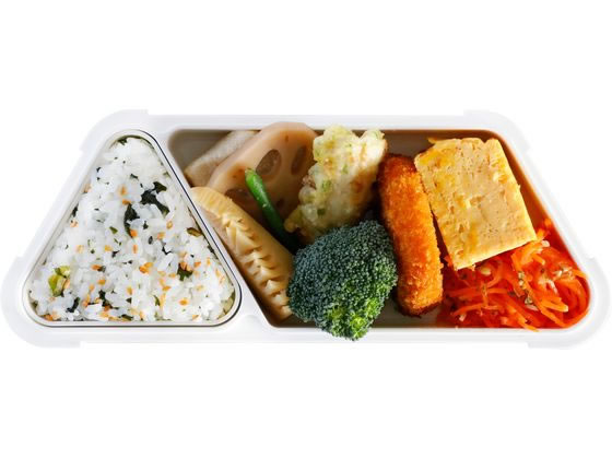 シービージャパン 薄型弁当箱 抗菌フードマン おにぎり グレー 1個（ご注文単位1個）【直送品】