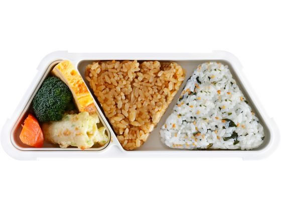 シービージャパン 薄型弁当箱 抗菌フードマン おにぎり グレー 1個（ご注文単位1個）【直送品】