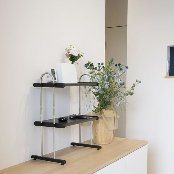 田窪工業所 モクメタル 置き棚2段 幅40cm MPP2-40 1台(ご注文単位1台)【直送品】