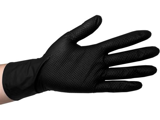つばさ ガルディアングローブ ニトリル手袋 Lサイズ ブラック 50枚 1箱(ご注文単位1箱)【直送品】