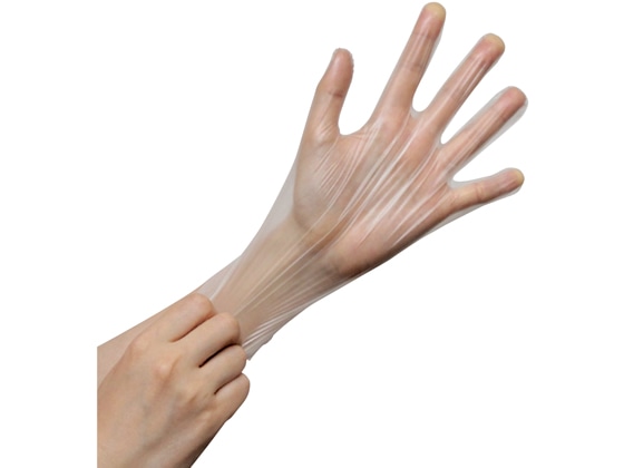 ファーストレイト ストレッチPEグローブ クリアー L 200枚 FR-543 1箱（ご注文単位1箱）【直送品】