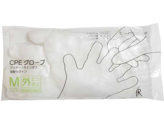 ファーストレイト CPEグローブ クリアー M 100枚 FR-861 1袋(ご注文単位1袋)【直送品】