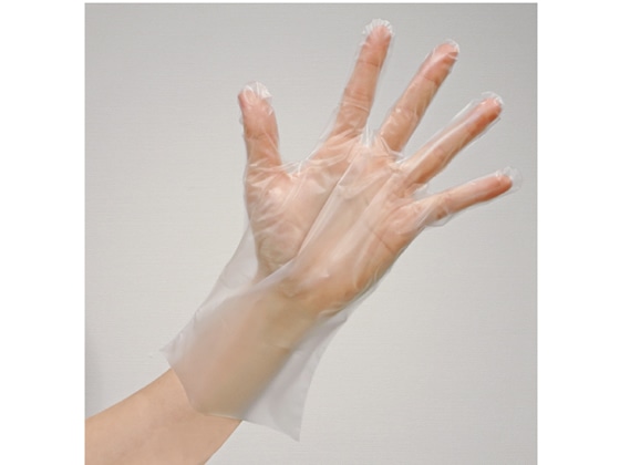 ファーストレイト 使いきりLDポリエチレン手袋(箱) M 100枚 FR-5812 1箱（ご注文単位1箱）【直送品】