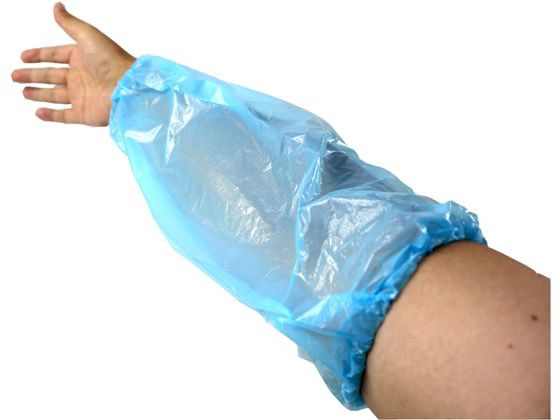 つばさ S810-001 PEアームカバー ブルー 50枚 1袋(ご注文単位1袋)【直送品】