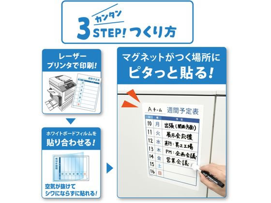 マグエックス ぴたえもん レーザーホワイトボードキットA3 MSPLWH-A3 1パック(ご注文単位1パック)【直送品】