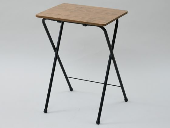 YAMAZEN 折りたたみミニテーブル ハイ ブラウン RYST5040H 1台(ご注文単位1台)【直送品】